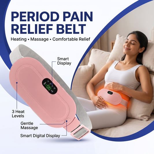 Rechargeable Period Pain Relief Belt with Heating & Massage